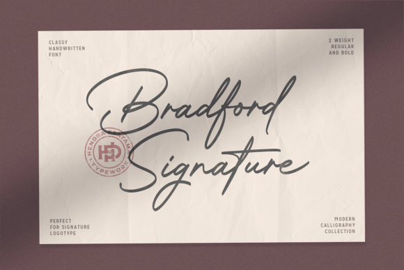 Bradford Signature: A Script Font for Timeless Elegance