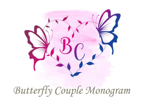 Butterfly Couple Monogram: An Elegant Touch for Creative Projects
