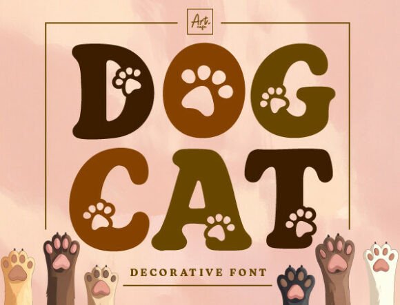 Dog Cat Retro Paw: Inject Playful Charm Into Your Designs
