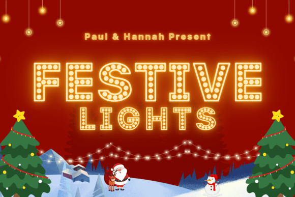 Illuminate Your Designs with the Festive Lights Typeface