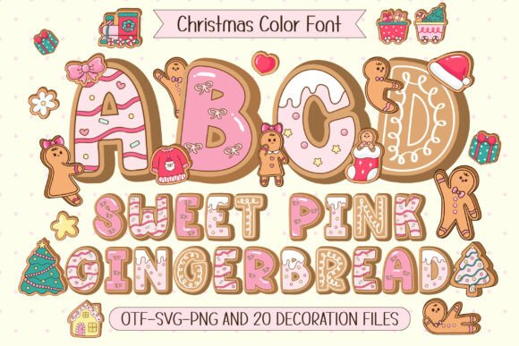 Sweet Pink Gingerbread: A Fresh Take on Holiday Typography