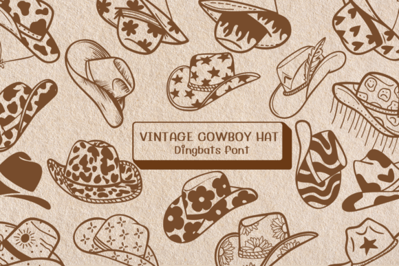 Vintage Cowboy Hat: A Sketch-Style Font for Rustic Charm